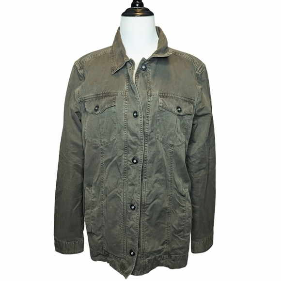 The Normal Brand Boyfriend CPO Shacket jacket military olive army green size M - Picture 3 of 9